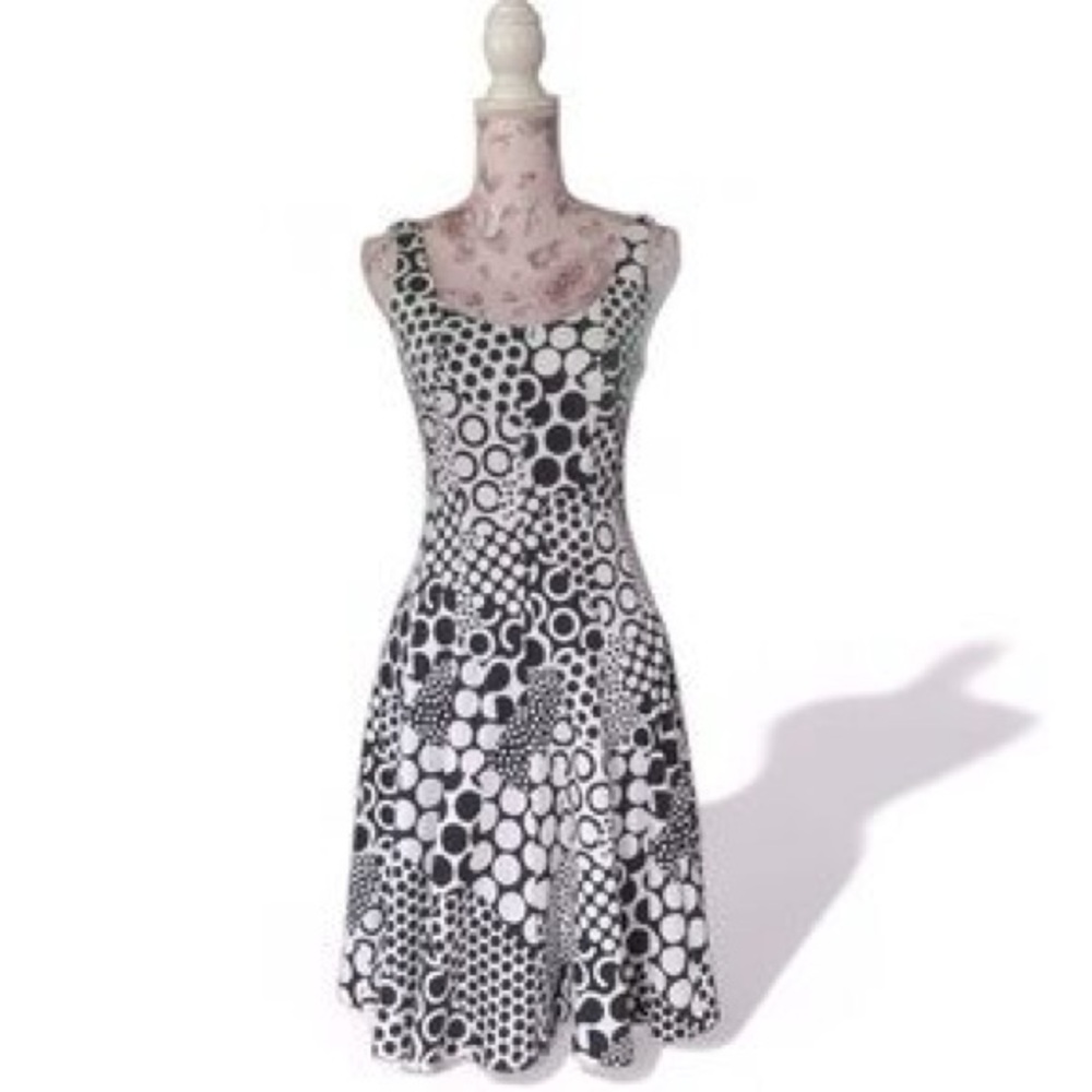 Joseph Ribkoff Black and White Patterned Dress